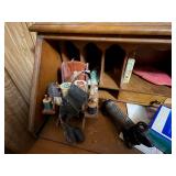 Small desk with 3 drawers and contents -- NBD