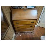 Small desk with 3 drawers and contents -- NBD