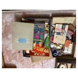 2 flats of books & small vintage collectibles -- NBD