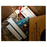 Vintage - pipes, horn & records in case -- NBD