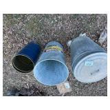 GALVANIZED TRASH CANS..................BY