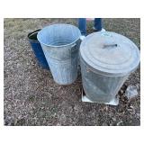 GALVANIZED TRASH CANS..................BY