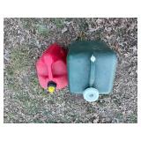 FUEL CAN HALF FULL/ FLOOR DRY...............................BY