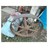 ANTIQUE PISTON PUMP/ WATER TANK.......................BY