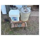 SHOP CART/MOBIL OIL LUBE CAN/ ROLL OF TWINE...................BY