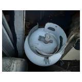 CAMP POTTY/RED/WHITE PORCHLINE POT/CAR RAMPS/PROPANE BOTTLE/DOLLY.......................BY