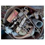 BARREL OF MISC BRASS/COPPER/METAL