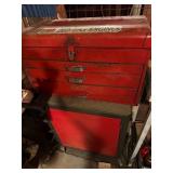 Vintage 3-drawer chest toolbox, storage cabinet with wheels -- SSH
