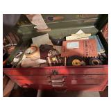 Vintage 3-drawer chest toolbox, storage cabinet with wheels -- SSH