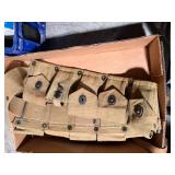 U.S. Air Force bailout breathing oxygen bottle, ammo belt with British 303 clips -- SSH