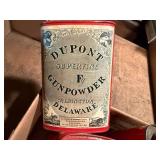 1924 DuPont powder tin (2), black rifle powders -- SSH