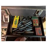Toolbox (5-drawer) - torque wrench & drill bits, taps, measuring tools (calipers, lathe tools) - NS