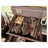 Toolbox (5-drawer) - torque wrench & drill bits, taps, measuring tools (calipers, lathe tools) - NS