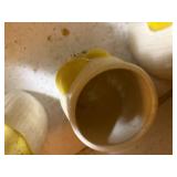 3 GLASS MUSHROOM CANISTER SET............KTCH