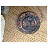 THREE (3) MILITARY PAYMENT CERTIFICATES FROM  1951-1954 & ARIZONA COMM. COIN