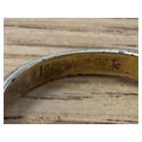 STERLING RING 4.65 GRAMS, 18KT FILLED RING (7.72 GRAMS)& 1OKT GOLD FILLED RING (2.35 GRAMS)