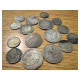 SILVER COINS-FOREIGN & DOMESTIC 58.8 GRAMS