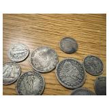 SILVER COINS-FOREIGN & DOMESTIC 58.8 GRAMS