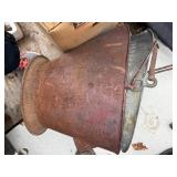 Aluminum pan and 2 coal buckets -- BY