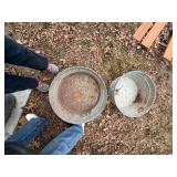 2 galvanized tubs -- BY