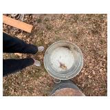 2 galvanized tubs -- BY