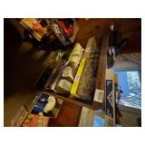 4-shelf wood bookcase (NO contents - shelf only) -- DR