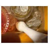 VINEGAR CRUETS/ MISC GLASSWARE...................................DR