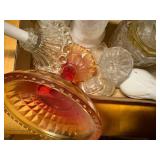 VINEGAR CRUETS/ MISC GLASSWARE...................................DR