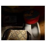 MISC BOTTLES, VASES, SPRINKLE BOTTLE, MISC GLASSWARE .......DR