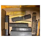 14 STRAIGHT EDGE RAZORS/ SHARPENING STONES