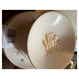 STACK OF VINTAGE MISC, PLATES, SAUCERS, BOWLS......................DR