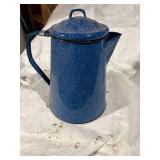 Light blue granite coffee pot -- GAR