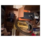 3 boxes of shop and misc. tools (amp. probe voltage meter, heat gun & more) -- BP