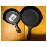 2 cast iron skillets (#3 & #6) -- DR