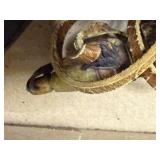 TWO (2) POWDER HORNS (ORE HAS PERCUSSION CASE) BOTH ARE CARVED