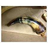 TWO (2) SMALL CURVED POWDER HORNS