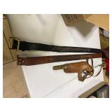 TWO (2) AMMO BELTS & SHOULDER HOLSTER
