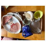 Nesting hen, glass, Wizard of Oz cup -- BP