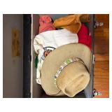 RENDEZVOUS COSTUME ITEMS, VINTAGE SUITCASE AND CONTENTS , MISC.........KCHN