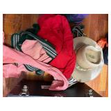 RENDEZVOUS COSTUME ITEMS, VINTAGE SUITCASE AND CONTENTS , MISC.........KCHN