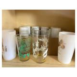 BOX OF MISC VINTAGE GLASSES/ ........................KTCH