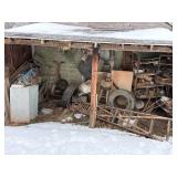 Contents of lean-to shed -- BY