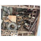 Contents of lean-to shed -- BY