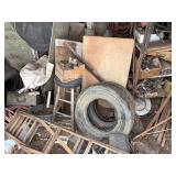 Contents of lean-to shed -- BY