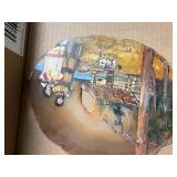 Marble book end and Indian painting -- BP