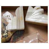 Marble book end and Indian painting -- BP