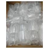 Remerry 48 Pack Stemless Plastic Wine Glasses 9 oz & 12 oz Disposable Champagne Flutes Cups Heavy Duty Shatterproof Toasting Cocktail Glasses for Weddings, Bars, and Events(Clear)