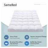 SameBed Mattress Topper King,Extra Thick Mattress Pad Cover for Back Pain,Cooling Mattress Protector with 8-21 Inch Deep Pocket,Overfilled Down Alternative Filling
