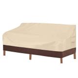 Vailge Heavy Duty Patio Sofa Cover, 100% Waterproof 3-Seater Outdoor Sofa Cover,Lawn Patio Furniture Covers with Air Vent and Handle,93\" Wx 40\" Dx 35\" H,Beige&Brown