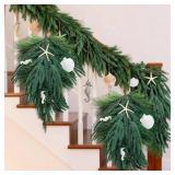 Suncalla 2 Pcs Beach Coastal Christmas Decor Teardrop Swag 19.69